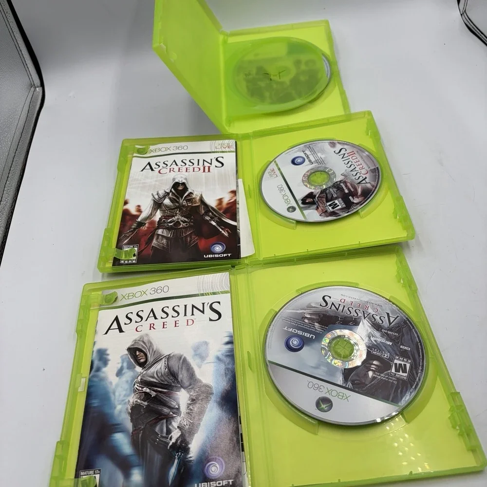 Xbox 360 Assassin's Creed Bundle Lot of 3 Games 1, 2 & 3 Missing Disk 1 #2